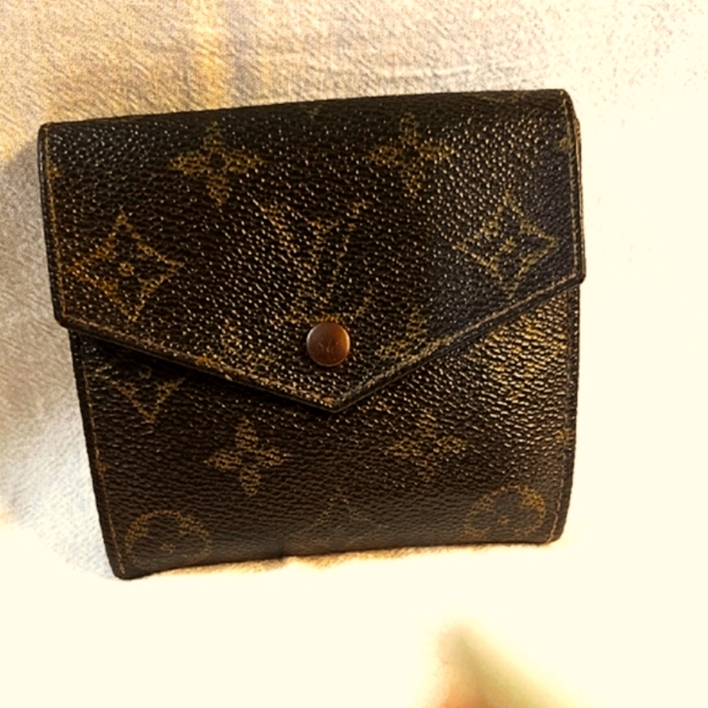 Louis Vuitton Black and Gold Monogram Wallet
